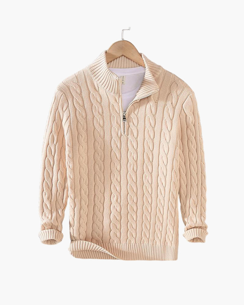Essential Zipped Cable Sweater