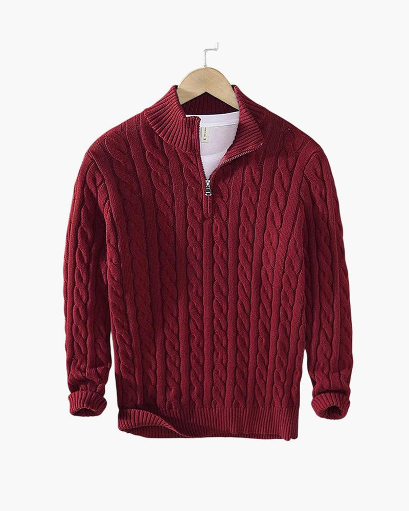 Essential Zipped Cable Sweater