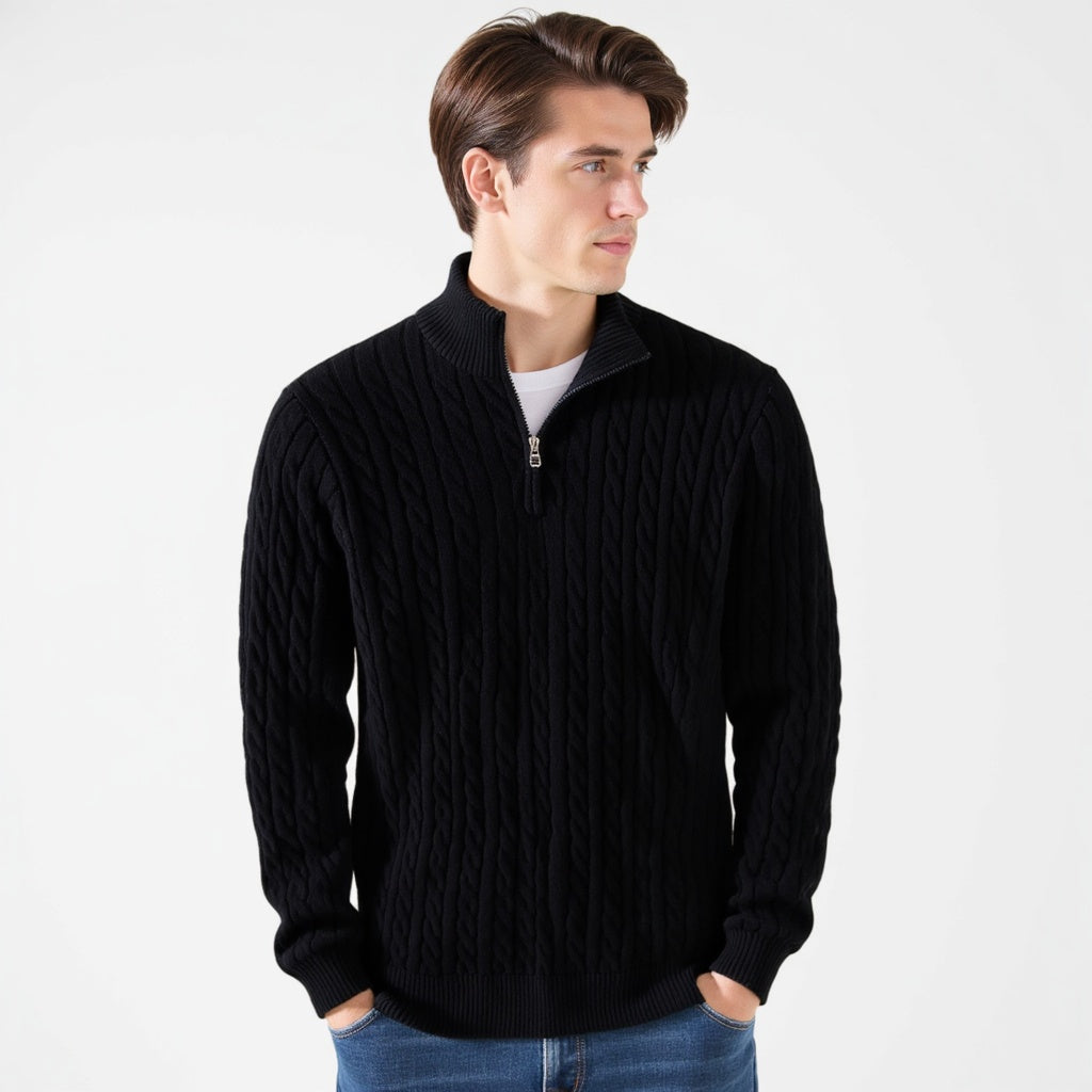 Essential Zipped Cable Sweater