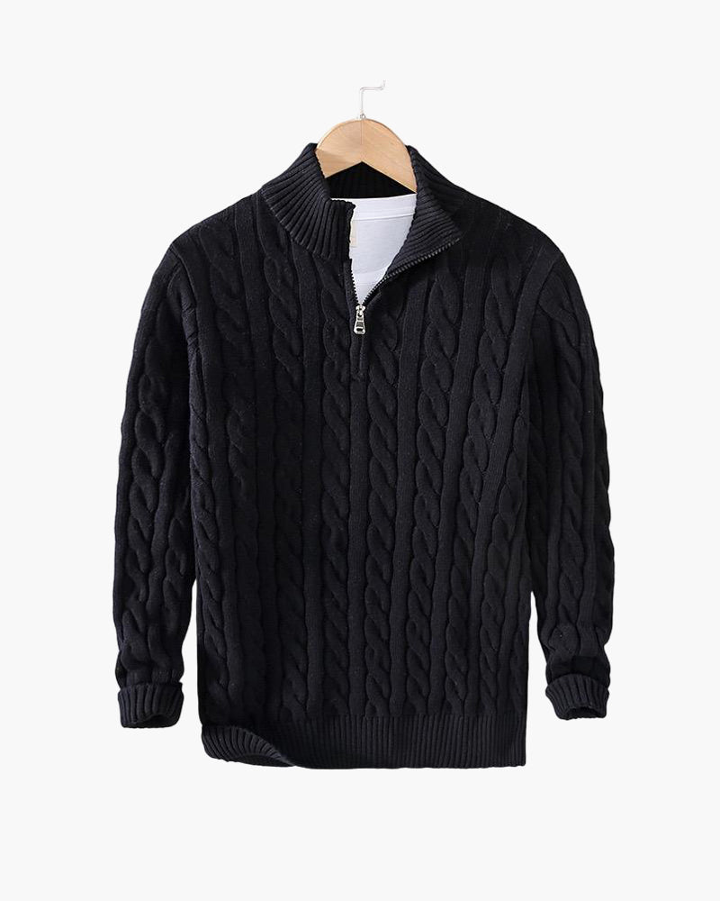 Essential Zipped Cable Sweater