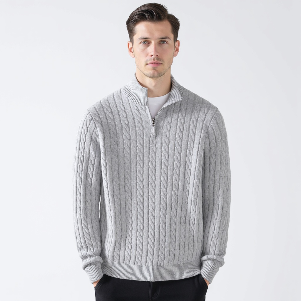 Essential Zipped Cable Sweater