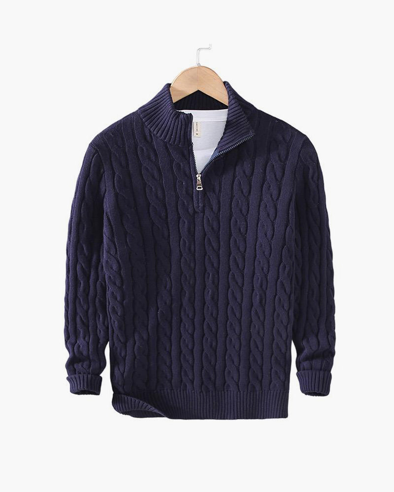 Essential Zipped Cable Sweater