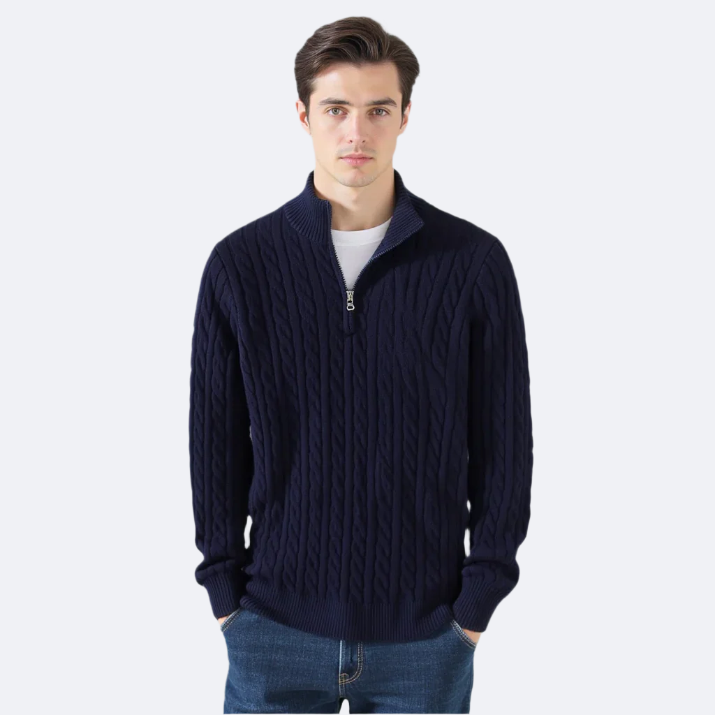 Essential Zipped Cable Sweater