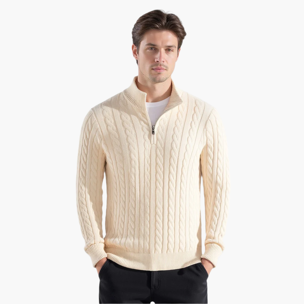 Essential Zipped Cable Sweater