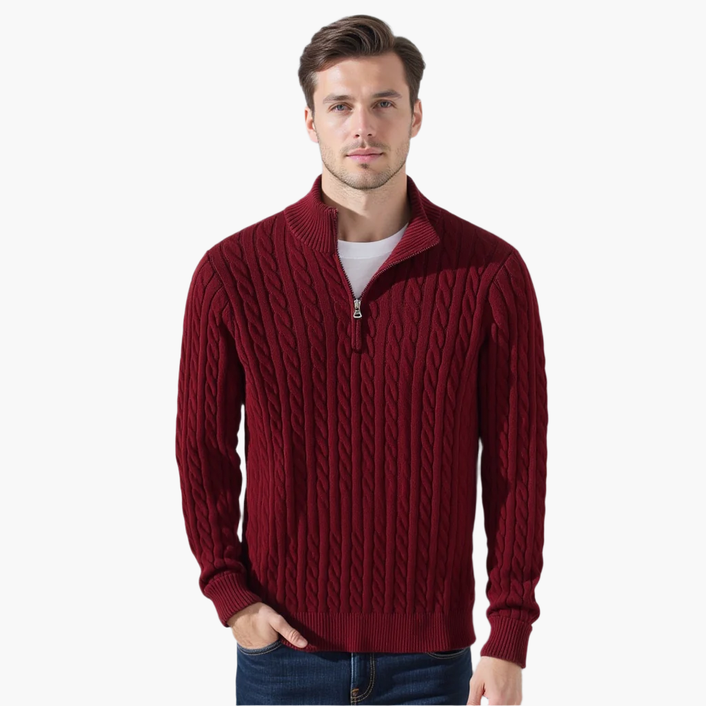 Essential Zipped Cable Sweater